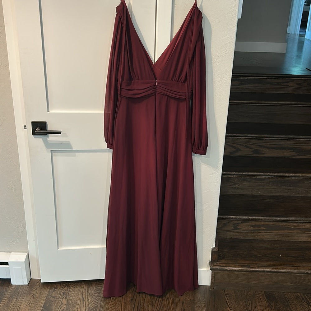Lulu's Love You So Burgundy Long Sleeve Maxi Dress - Picture 10 of 16